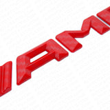 Red Carbon Fiber Style AMG Sport Car Emblem 3D Trunk Lid Logo Badge Decoration