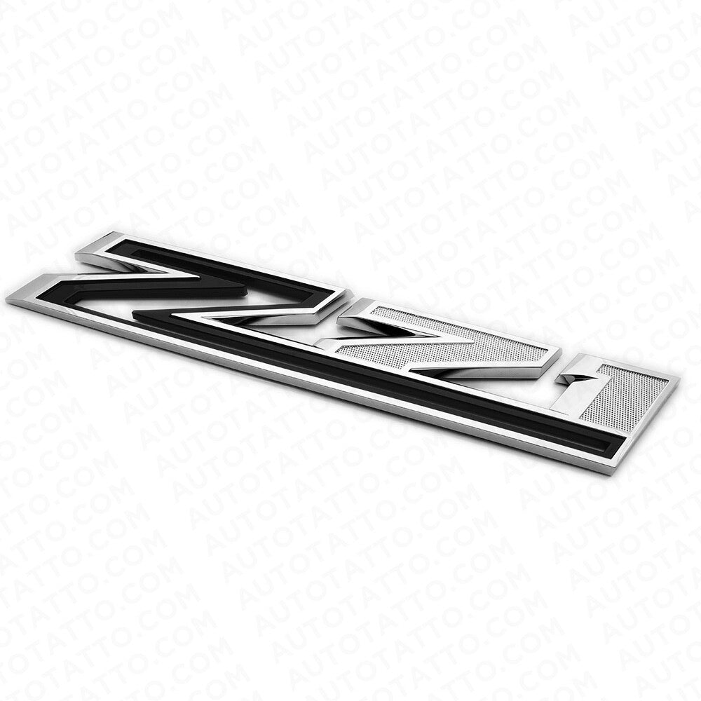 For Chevy 19-21 Silverado Z71 Fender Letter Sport Logo Emblem Badge Chrome Black