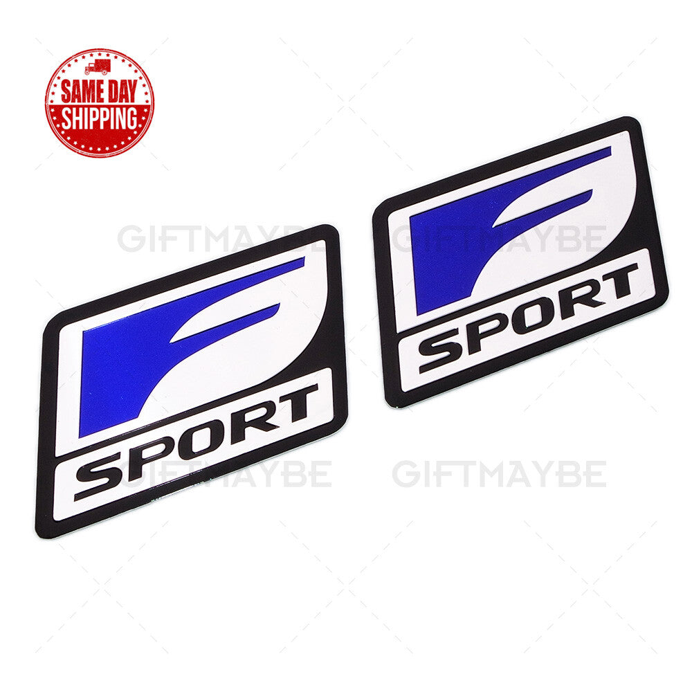 2x For Lexus F-Sport Auto Car Aluminum Badge Emblem Interior Exterior Decoration