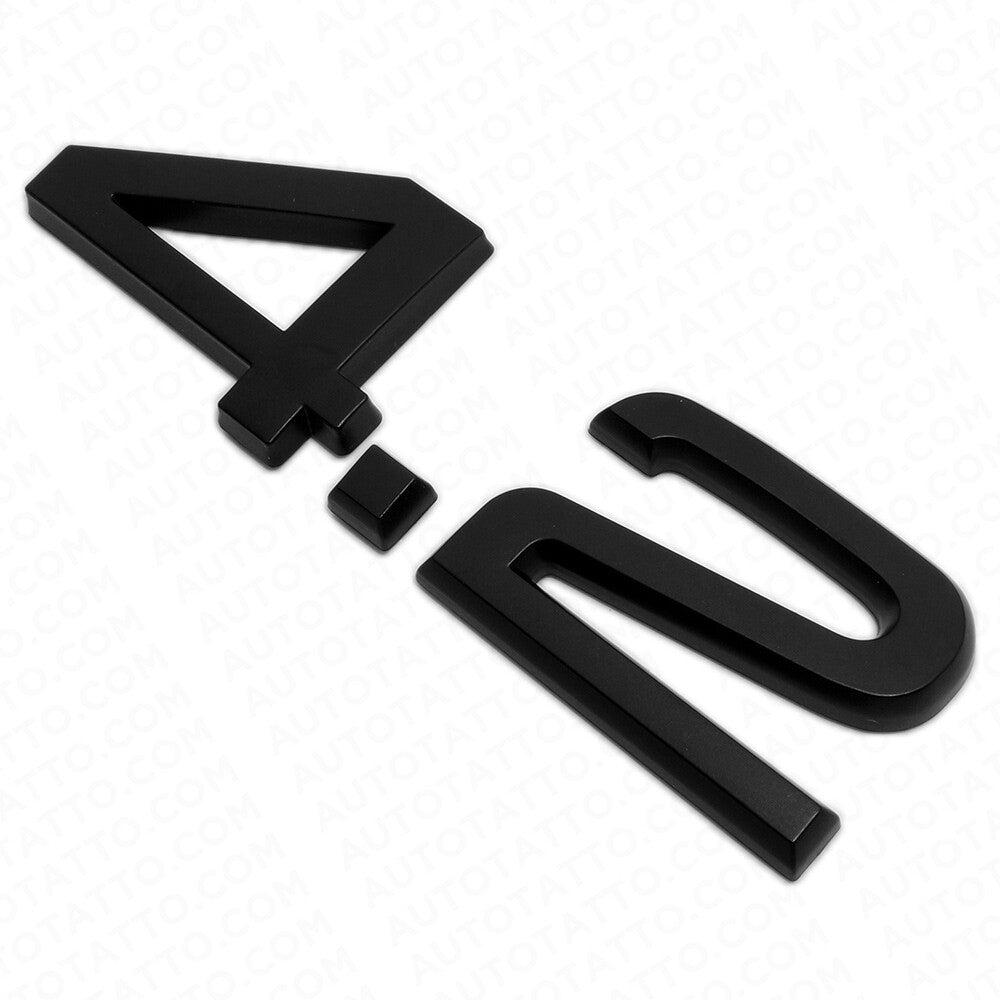 Audi Car Rear Trunk Deck Lid 4.2 Nameplate Emblem Badge Matte Black Sline