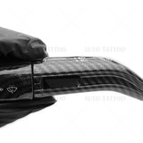 Mercedes A CLA GLA GLB Carbon Fiber Steering Wheel Shift Wiper Lever Cover Trim