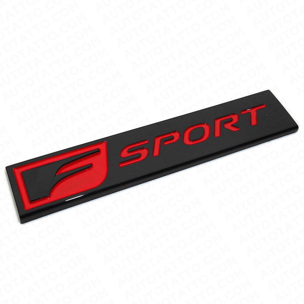 For Lexus F-Sport Logo Badge Rear Trunk Luggage Lid Emblem Decoration Black Red