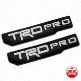 2x Mini TRD Pro Fender Door Tailgate Badge Logo Emblem Silicone Decoration Sport