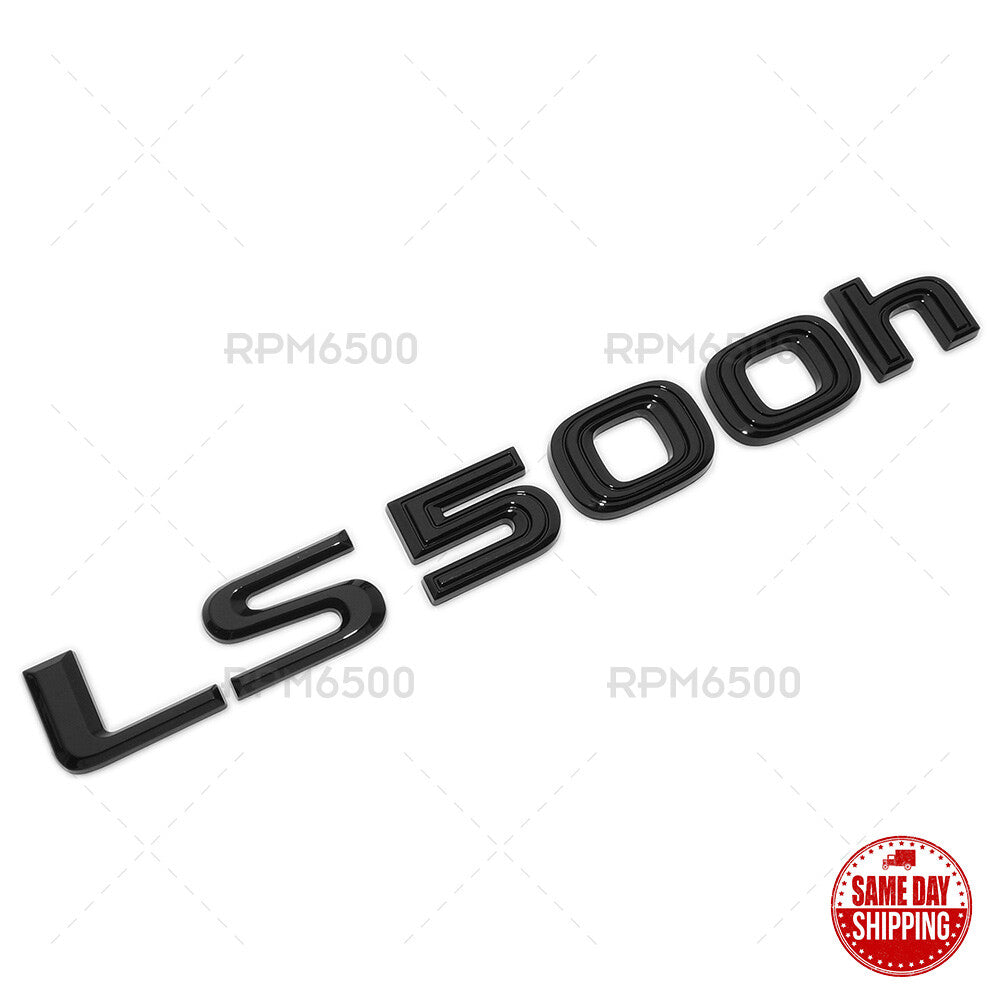 Lexus Rear Turnk Lid LS 500h Letter Logo Badge Emblem Car Replace Gloss Black