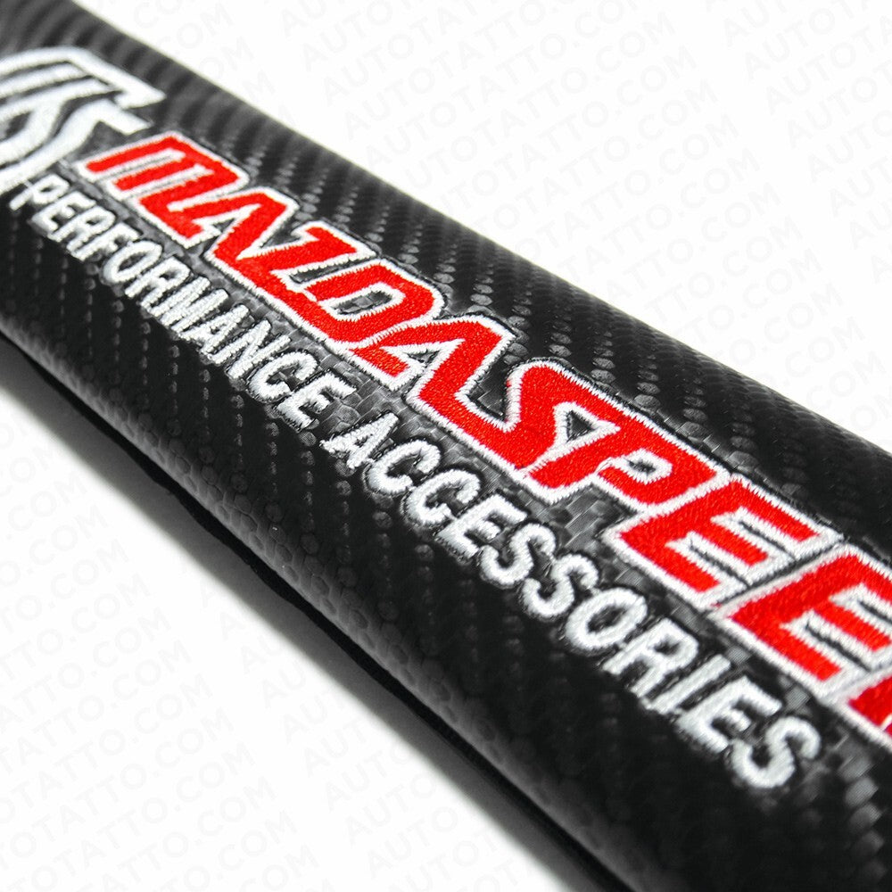 Mazda Speed Carbon Car Seat Belt Cover Safety Shoulder Strap Cushion Pad Harness