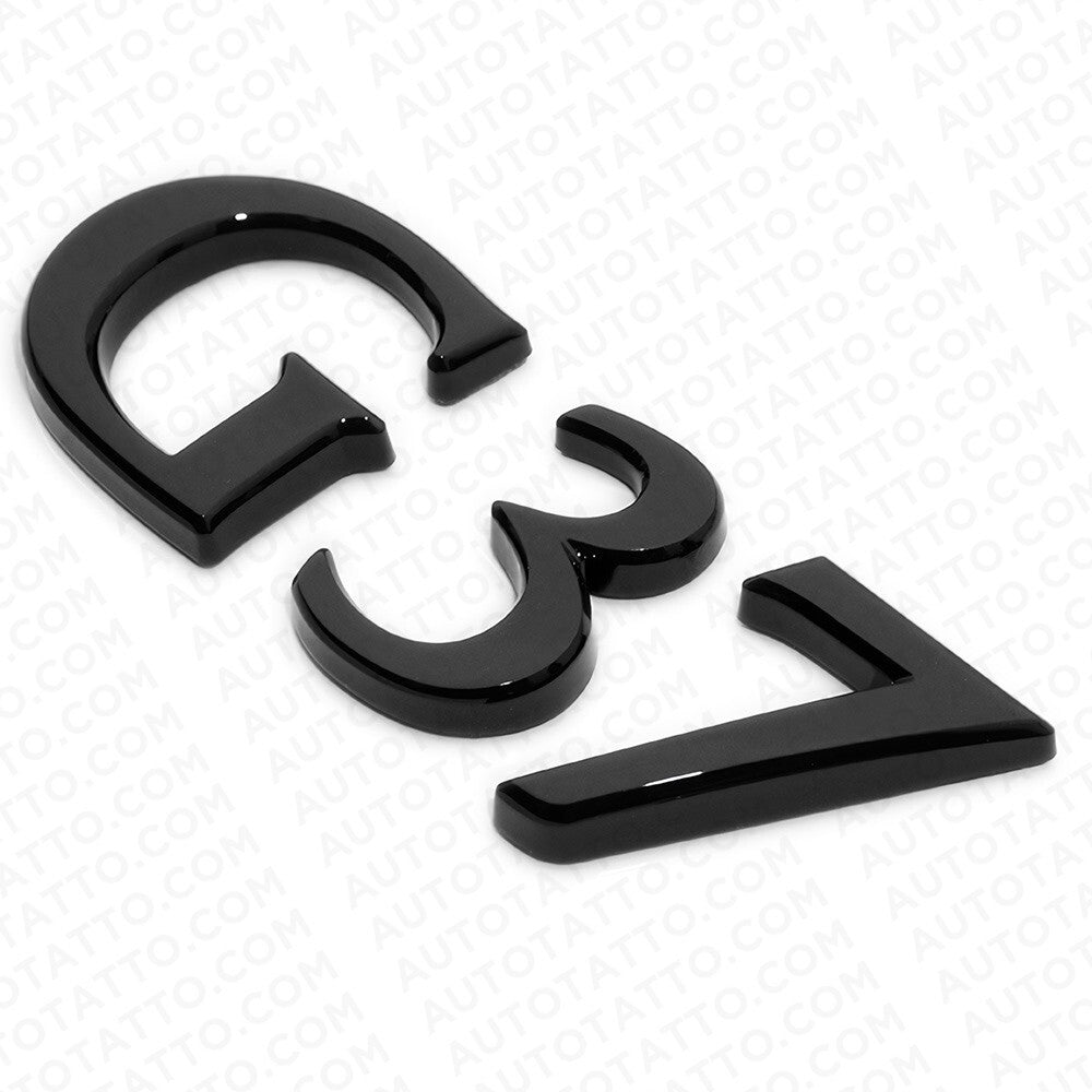 For Infiniti G37 Rear Trunk Logo Letter Badge Emblem Nameplate Sport Gloss Black