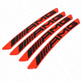 4x Mercedes AMG Edition Sport Wheels Badge 3D Sticker Logo Emblem Decoration Red