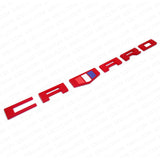 2x Chevrolet CAMARO 3D Car Letter Fender Marker Emblem Badge RS SS ZL1 Z28 Red