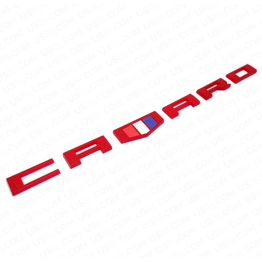 2x Chevrolet CAMARO 3D Car Letter Fender Marker Emblem Badge RS SS ZL1 Z28 Red