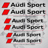 For Audi Sport Car Wheels Brake Caliper Sticker 3D Decal Logo Decoration Black