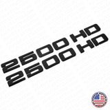 2x Chevy Silverado 2500 HD Fender Nameplates Letter 3D Emblem Z71 Gloss Black