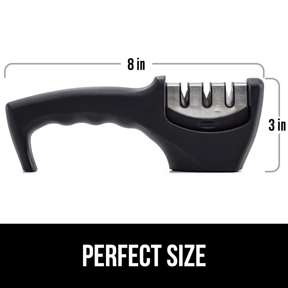 3-Stage Knife Sharpener Repair Restore Polish Blades And 1 Glove For Kitchen