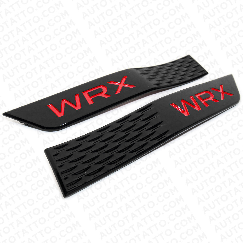 Red - Right / Left Fender GARNISH Badges Emblem Subie JDM Logo 15-21 W-R-X
