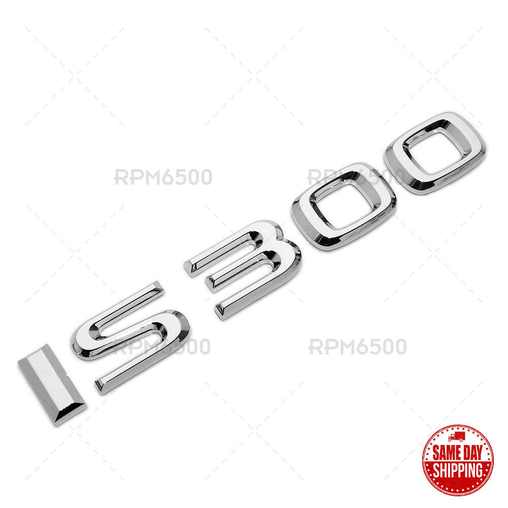 For Lexus Trunk OEM Chrome IS 300 Letter Logo Badge Emblem Car Replace F-Sport