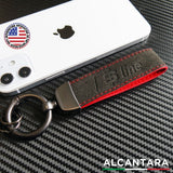 Sline Fashion Alcantara Suede Car Key Fob Keychain Strap Ring Gift Decorate