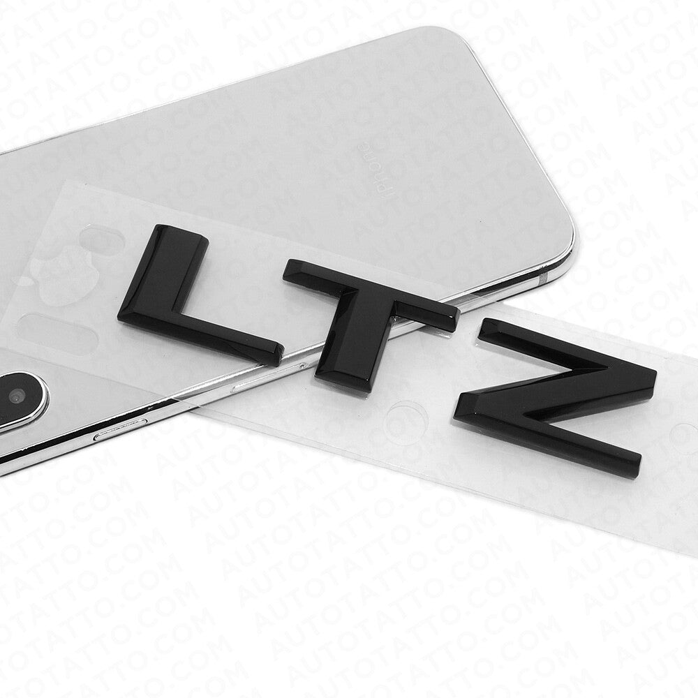 19-22 Gloss Black Silverado 1500 Tailgate LTZ Letter Logo Emblem Badge Z71 4x4