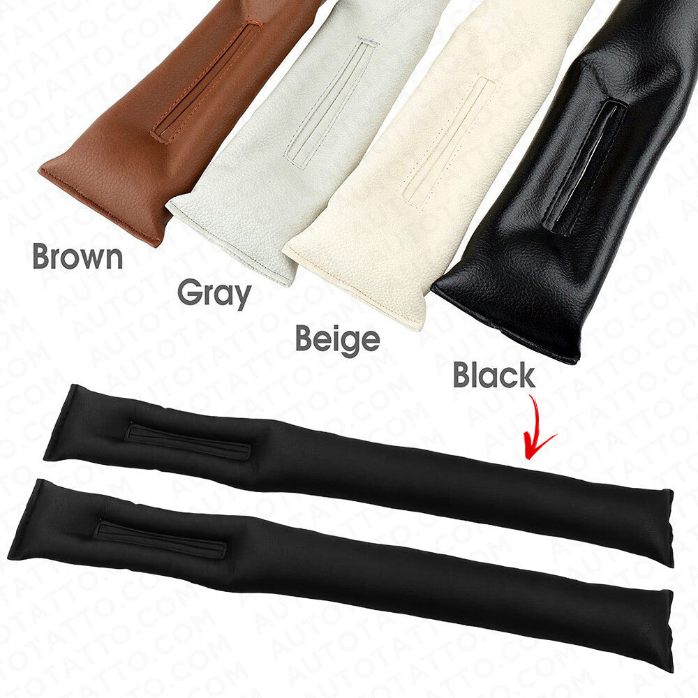 2pcs Universal Car Sport Seat Hand Brake Gap Filler Pad Leather Decoration Gift