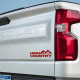 19-21 Red Chevy Tahoe Silverado High Country Tailgate Letter Logo Emblem Badge