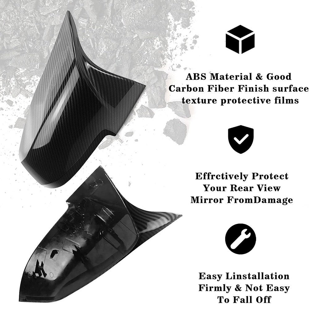 Carbon Fiber M3 Style Side Mirror Cover Cap For BMW F20 F21 F30 F32 F36 GT M2 X1
