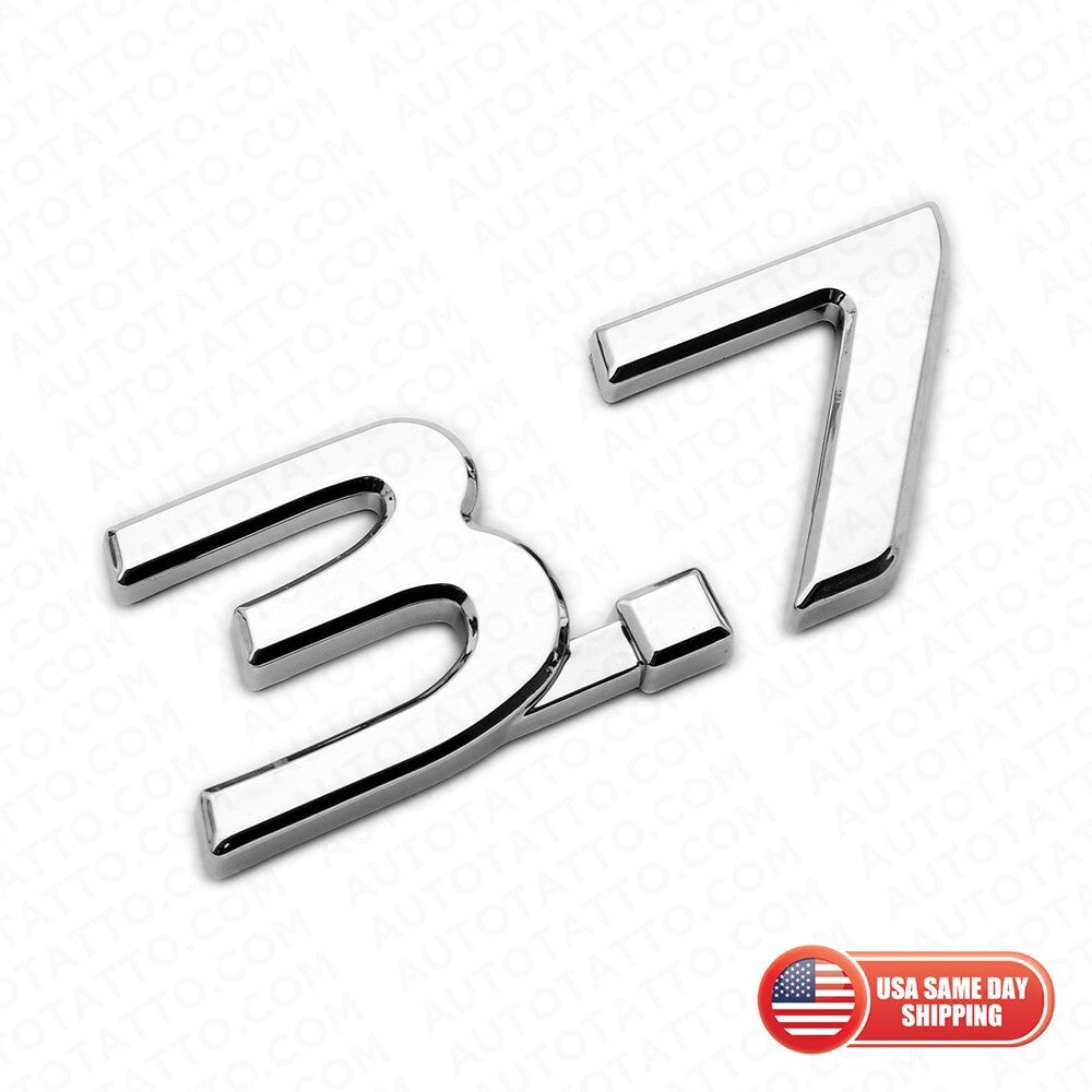 For Infiniti 3.7 Left or Right Fender Marker Badge Emblem Nameplate ABS Chrome