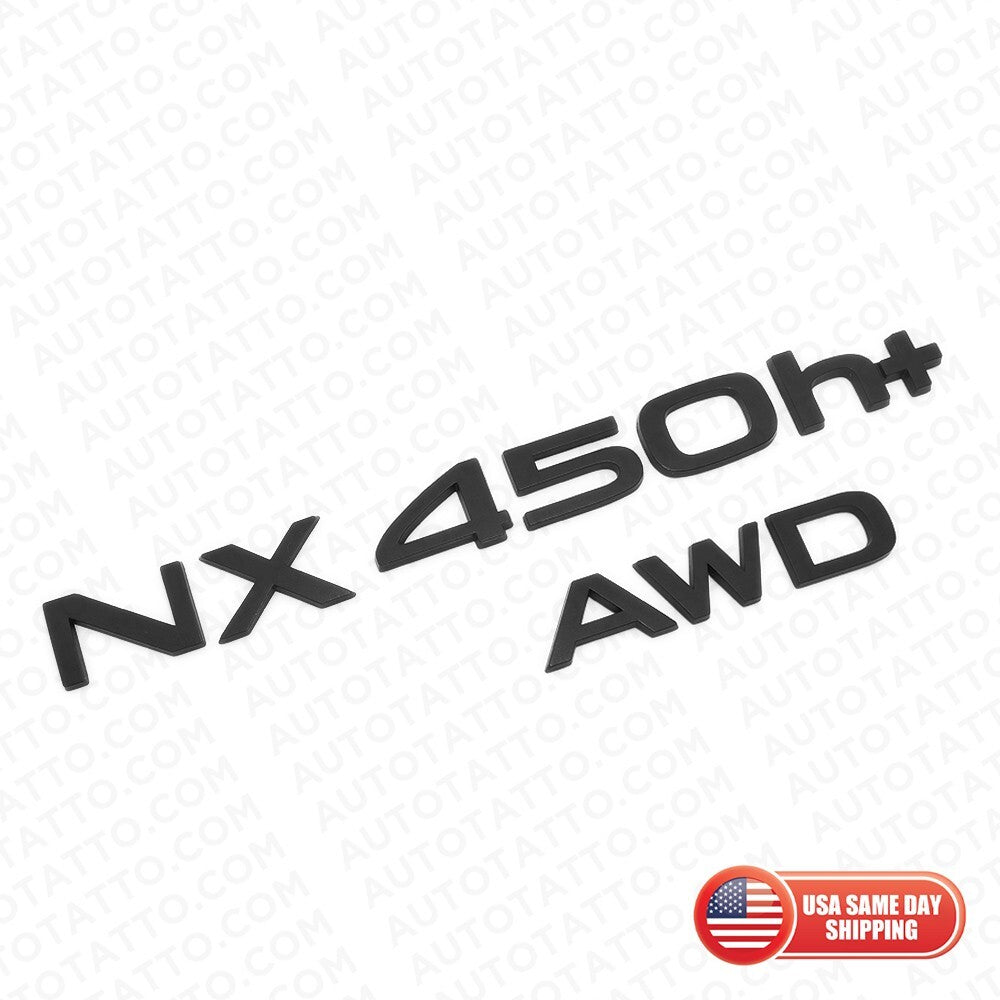 22+ Lexus NX 450h+ AWD Rear Liftgate Letter Logo Badge Emblem Matte Black Sport