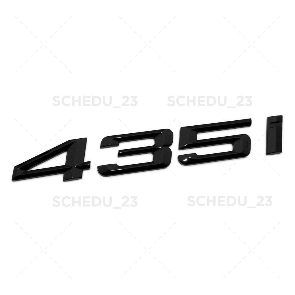 Gloss Black 435i 4 Series Nameplate Letter Emblem Badge Trunk Lid M Performance