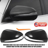 Carbon Fiber Mercedes W205 W213 X253 W222 C E S GLC Class Mirror Cover Replace