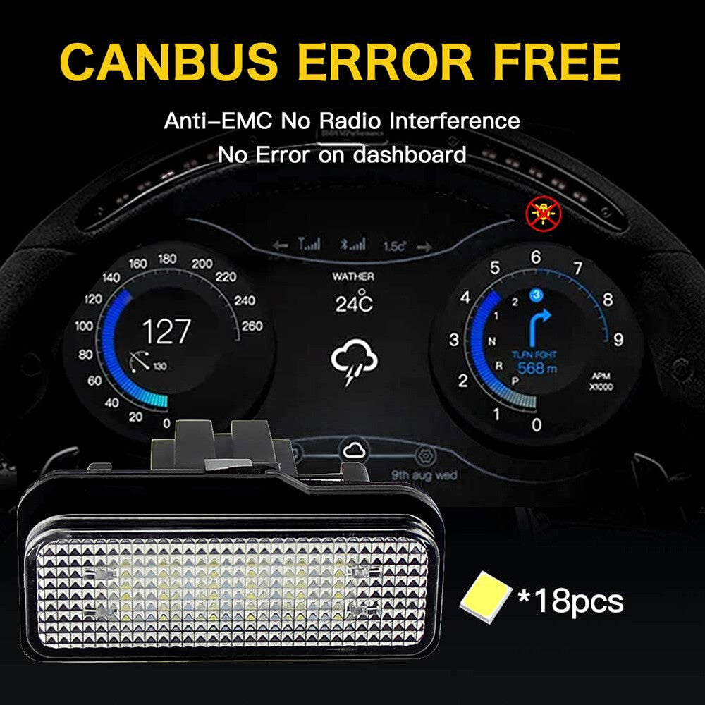 2x No Error LED License Plate Lights For Mercedes-Benz W203 W211 W219 R171 CLS