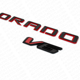 4x 21+ Chevy Colorado V6 Fender & Tailgate Redline Badge 3D Logo Emblem Truck