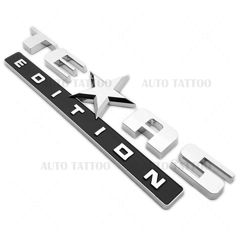 2x GMC Chevrolet Cadillac TEXAS Edition Door Emblem Badge Decorate OEM Chrome