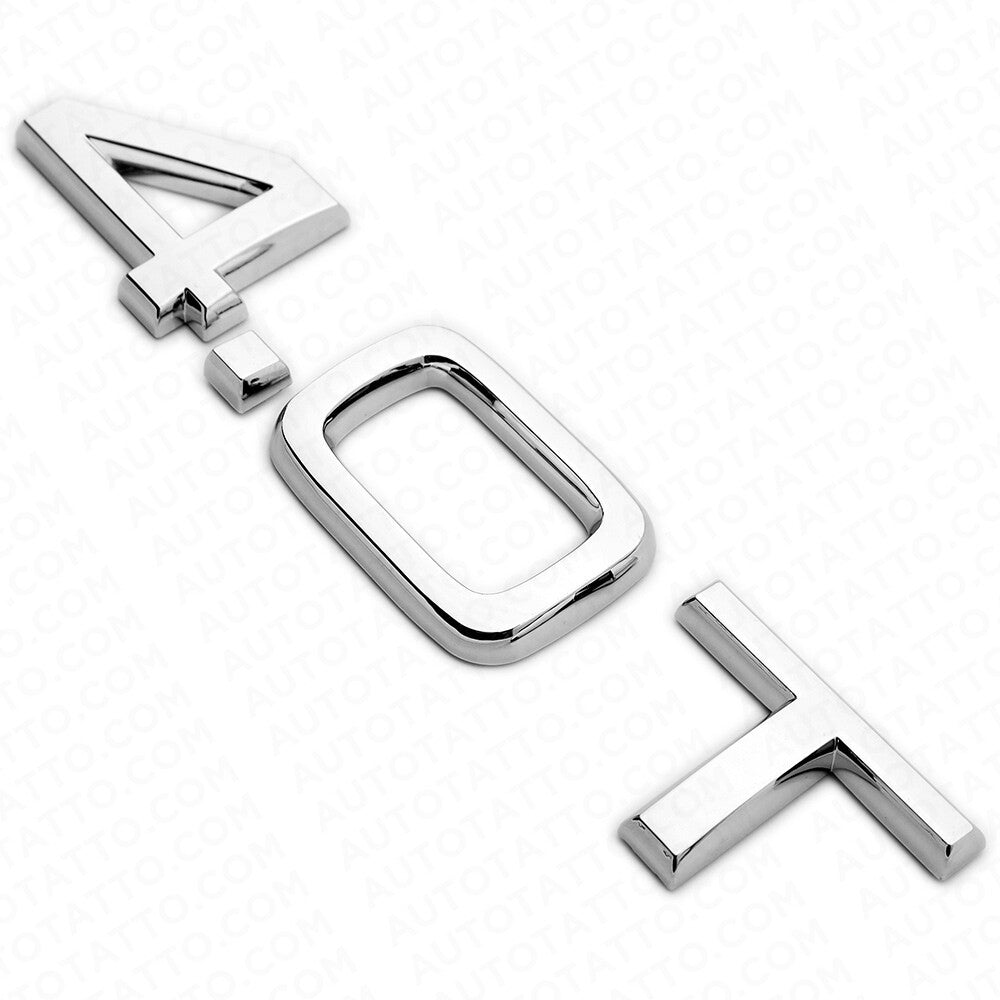 Audi Car Rear Trunk Deck Lid 4.0T Turbo Nameplate Emblem Badge OEM Chrome Sline