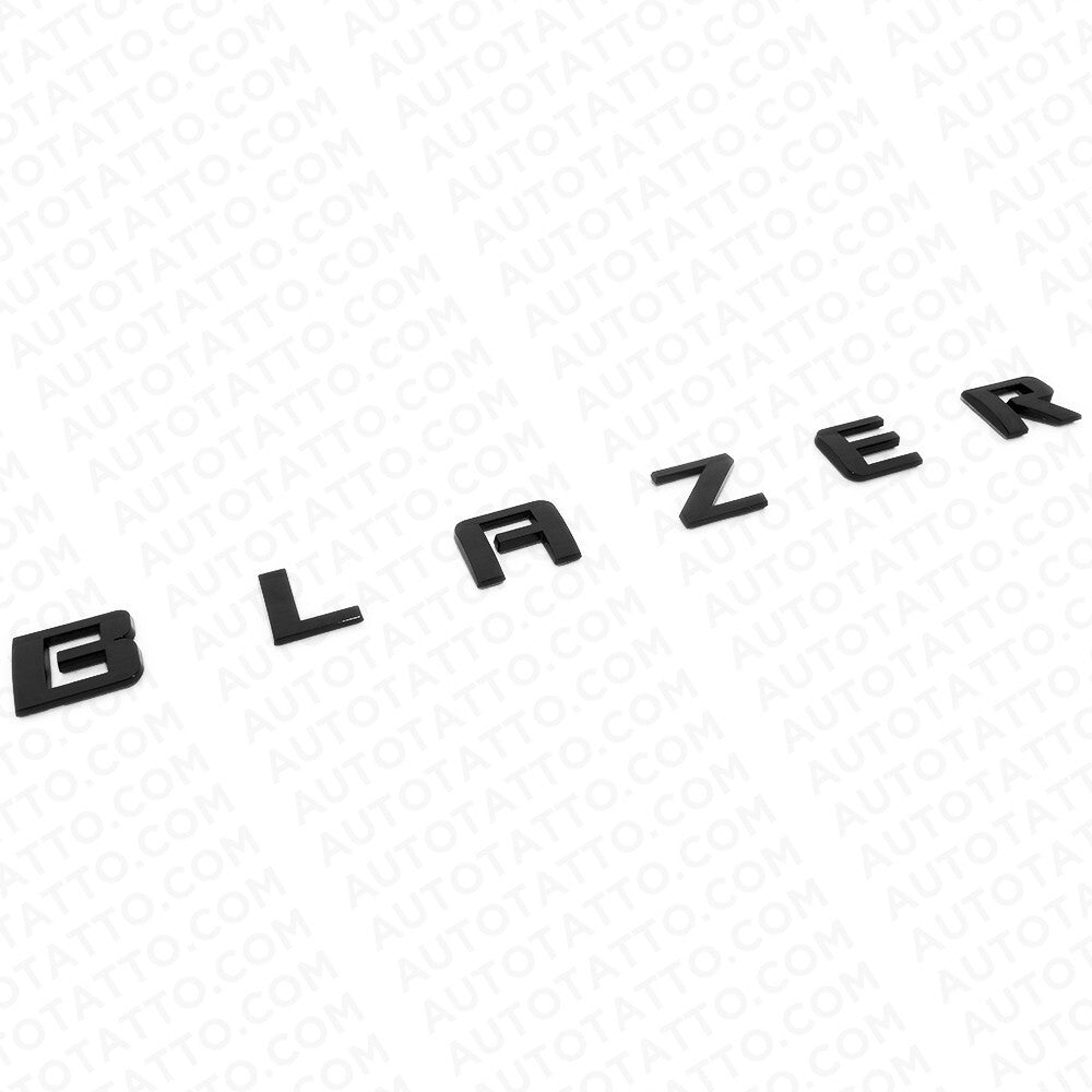 2pcs 19-23 Chevrolet Blazer Front Door Gloss Black Letter Nameplate Badge Emblem
