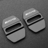 2pcs Stainless Steel Door Striker Cover Lock Buckle Cap For Mercedes AMG Sport