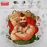Borodist Boxing Heroes Sticker Decal Home Office Car Van Door Window Decorate