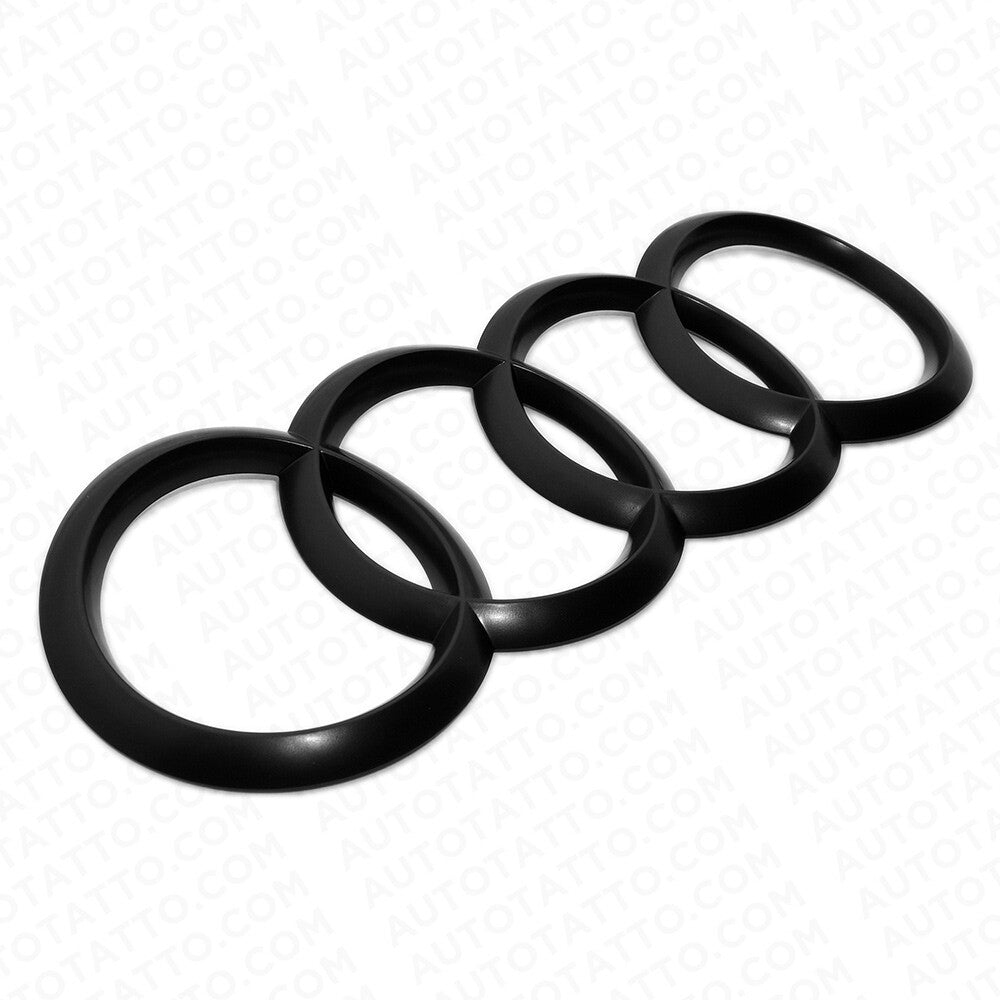 12-18 Audi A7 S7 RS7 Rear Liftgate Trunk Sign Logo Ring Badge Emblem Matte Black