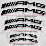 AMG Edition Car Wheels Brake Caliper Sticker Decal Logo Decoration Sport Black