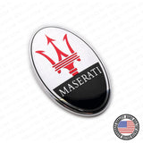 For Maserati Ghibli Quattroporte Granturismo Front Bumper Logo Emblem Black