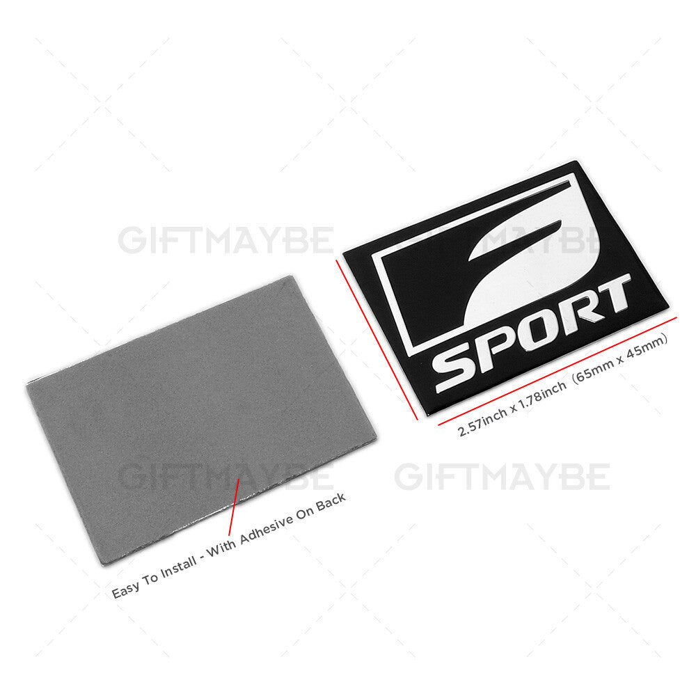 2x Lexus F-Sport Auto Car SUV Aluminum Badge Emblem Interior Exterior Decoration