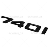 Matte Black 740i Letter Logo Emblem Badge Trunk Lid M Series Performance F01