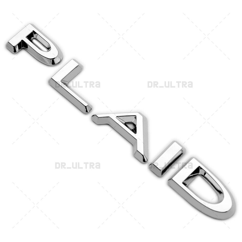 Tesla Model 3 S X Y Rear Tailgate Lid Plaid Nameplate Logo Badge Emblem Chrome