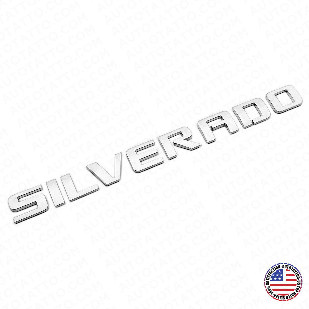 For Chevy Silverado Fender Tailgate Logo Nameplates Letter 3D Decal Emblem Truck