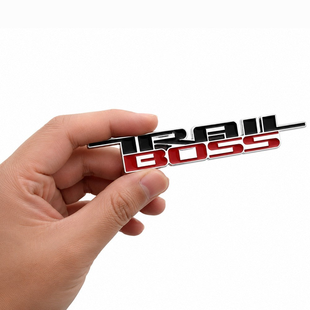 Chevrolet Silverado 1500 2500 3500 HD Trail Boss Door Bed Badge Emblem Red