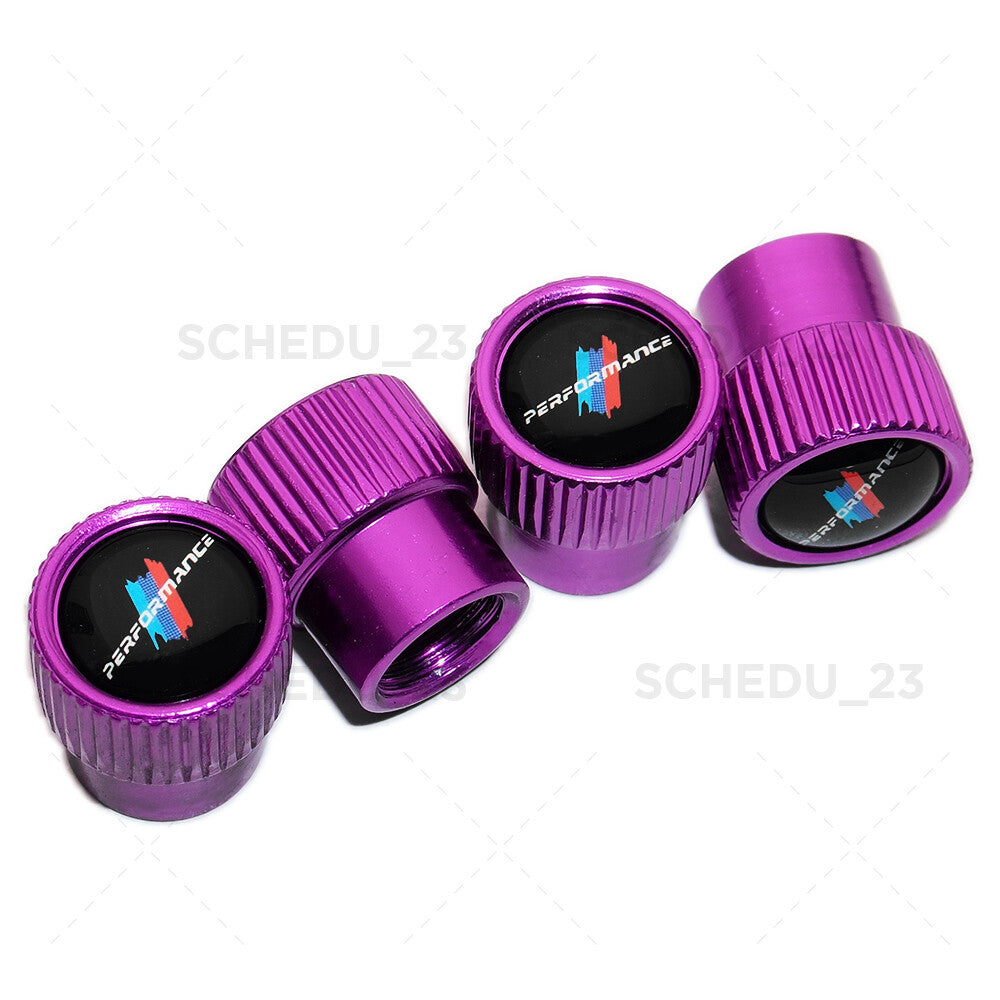 BMW Performance Roundel Car Wheels Tire Air Valve Cap Stem Dust Cover Sport ///M
