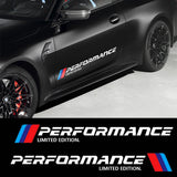 2x For BMW Performance Limited Edition Car Door Decal Sticker Waist Line Sport