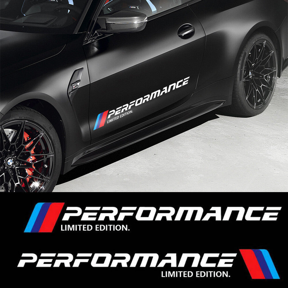 2x For BMW Performance Limited Edition Car Door Decal Sticker Waist Line Sport