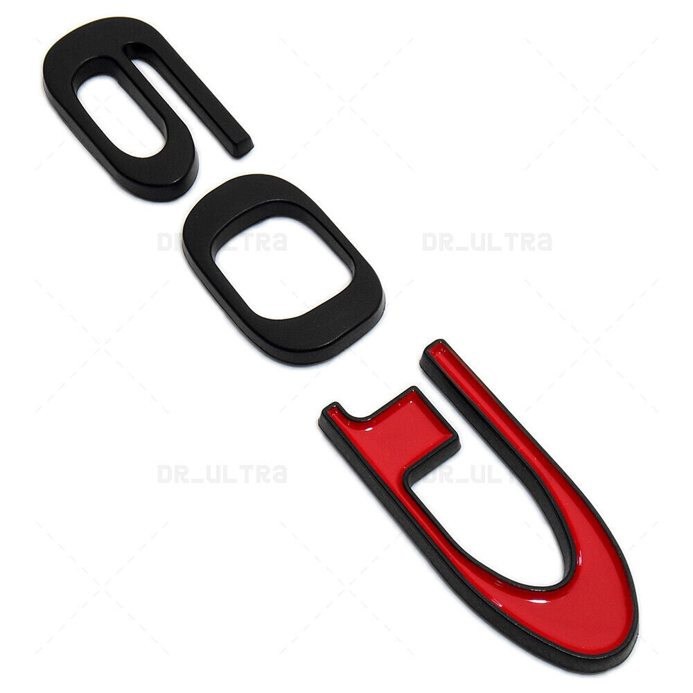 Tesla Rear Liftgate Lid Model 60D Nameplate Logo Badge Emblem Sport Black Red