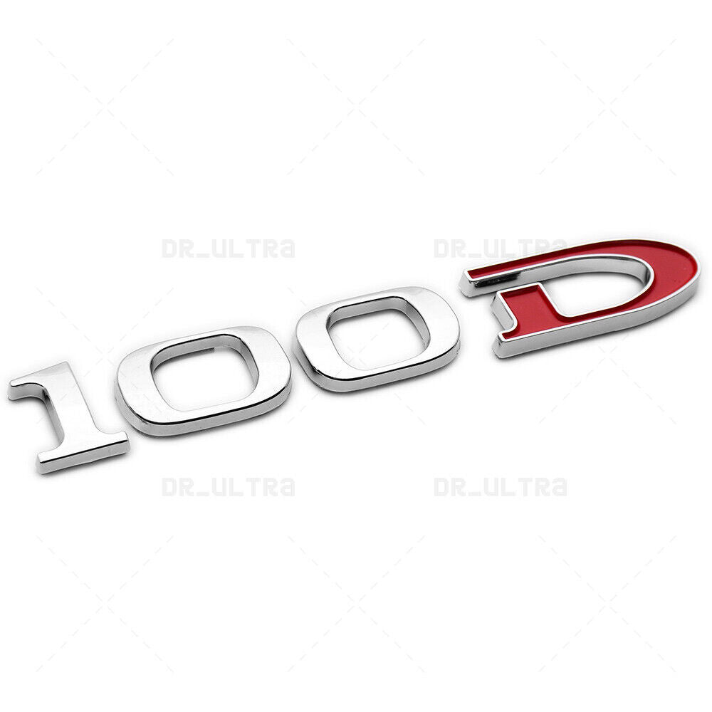 Tesla Rear Liftgate Lid Model 100D Nameplate Logo Badge Emblem Sport Chrome Red