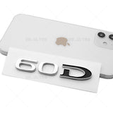 Tesla Rear Liftgate Lid Model 60D Nameplate Logo Badge Emblem Sport Chrome Black