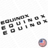 17-24 3pcs Chevy Equinox Front Door & Liftgate Letter Badge Emblem Gloss Black