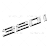 Chrome 320i Letter Logo Emblem Badge Car Trunk Lid M Power Series Performance